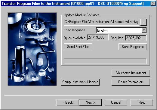 Transfer Program Files to the Instrument