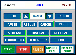 Autosampler Control Touch Screen